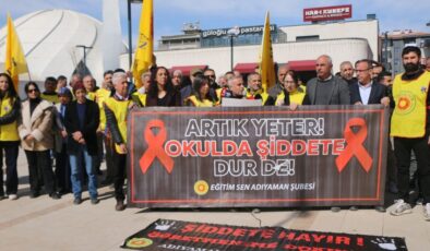 Eğitim-Sen Adıyaman Şubesi: ‘Okullarda artan şiddetin sorumlusu önleyici adım atmayanlardır’  – Videolu Haber