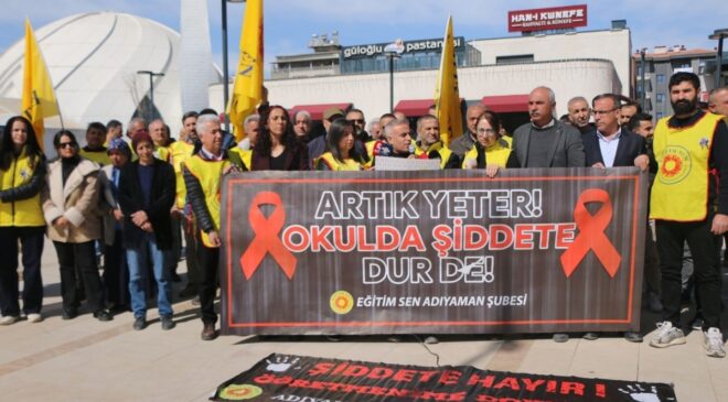 Eğitim-Sen Adıyaman Şubesi: ‘Okullarda artan şiddetin sorumlusu önleyici adım atmayanlardır’  – Videolu Haber